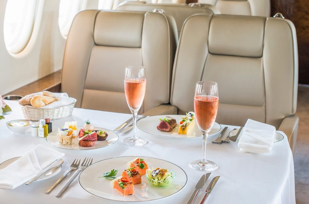 Image of What food can I have on a private jet? 1