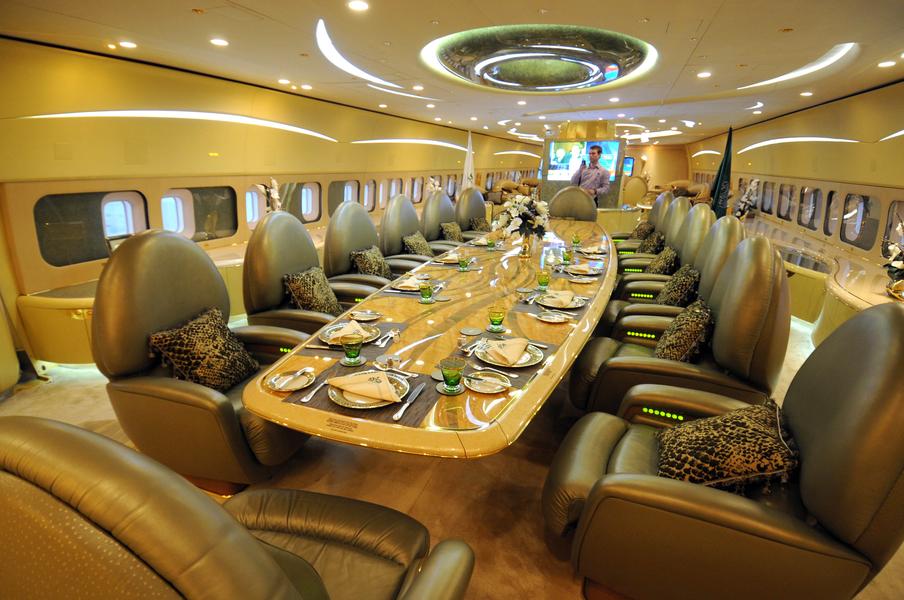 Inside expensive private jet