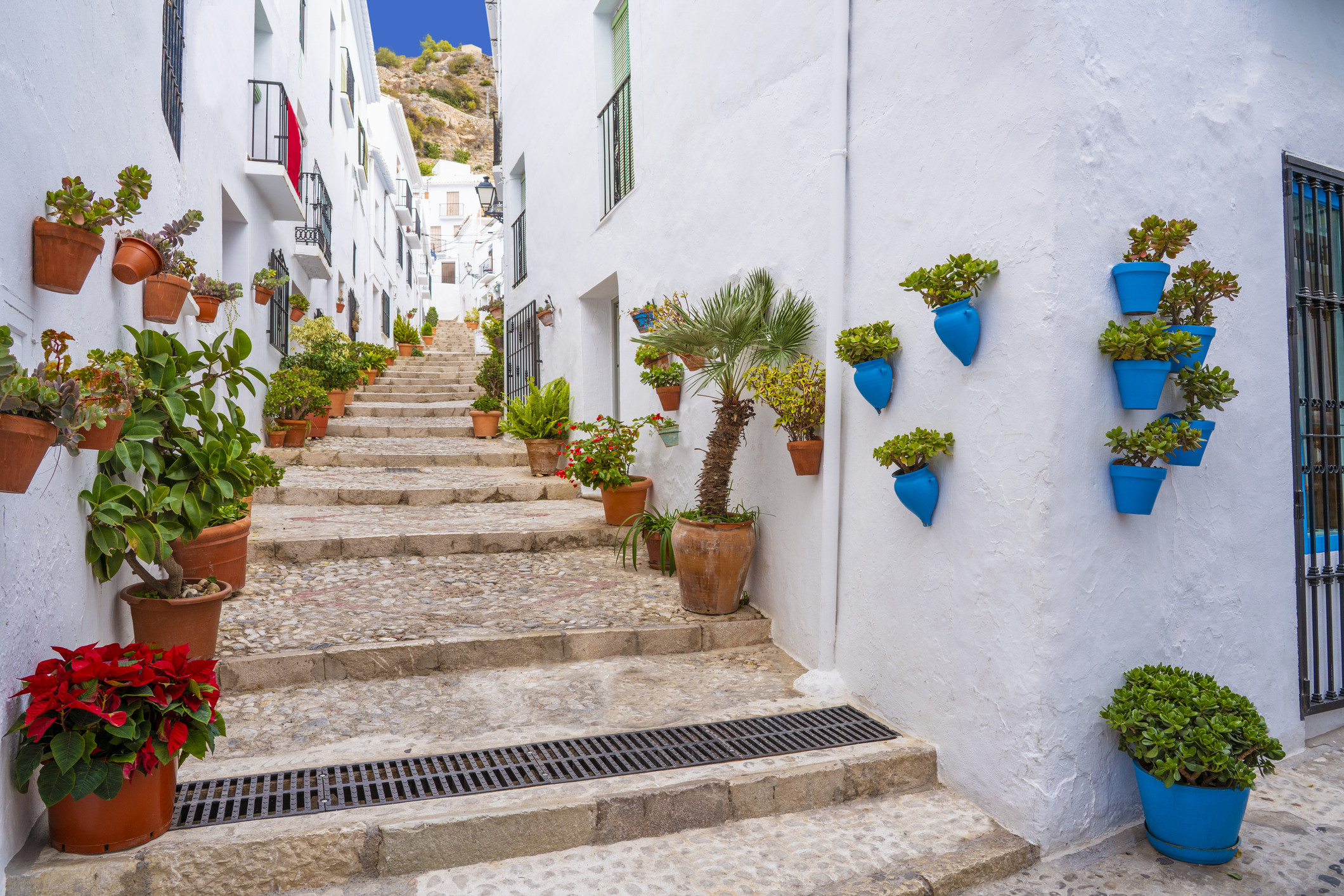 Image of Frigiliana Village Whitewashed In Costa Del Sol Of Malaga IAndal