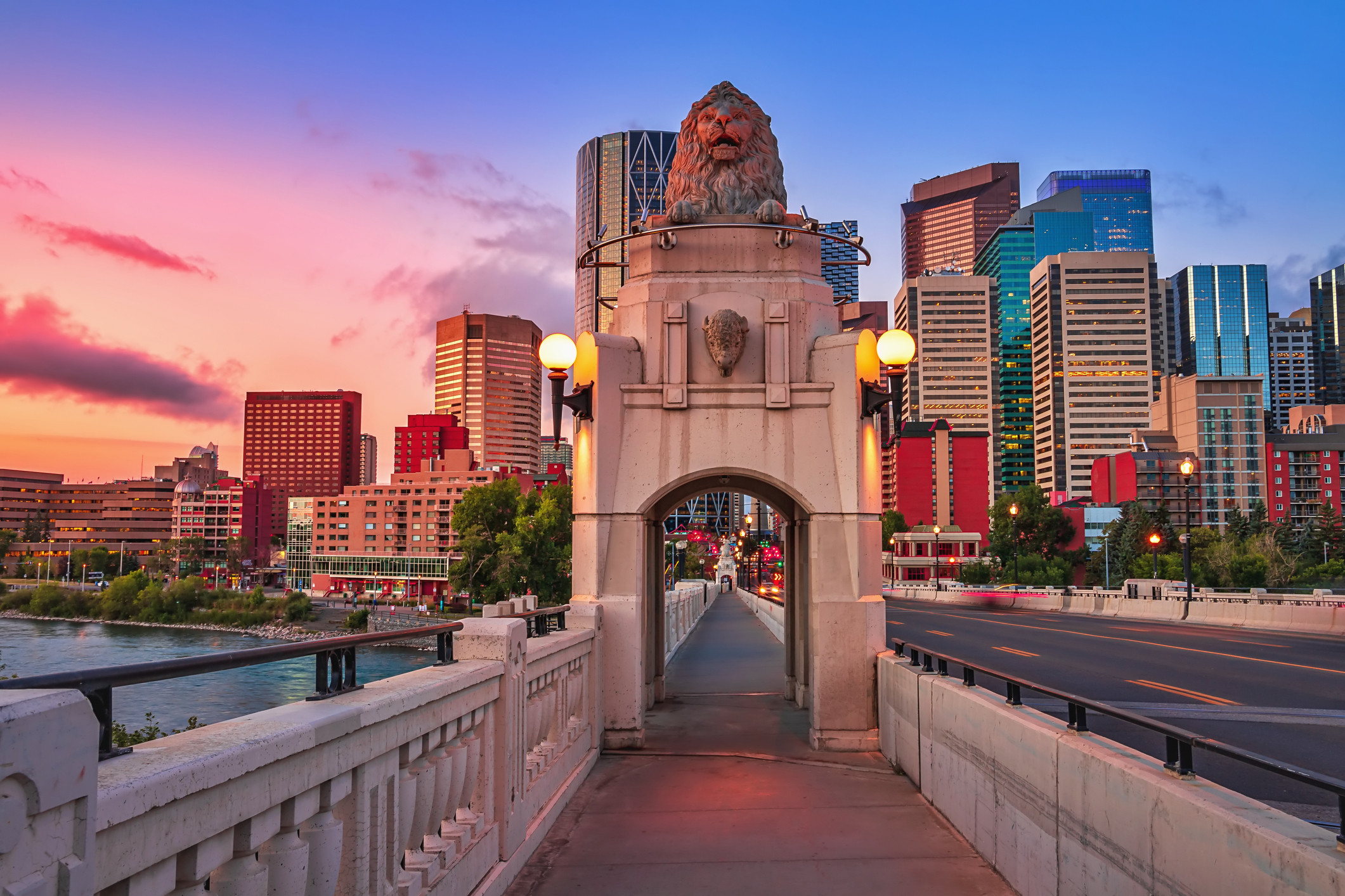 Image of Walkway Leading To Downtown Calgary