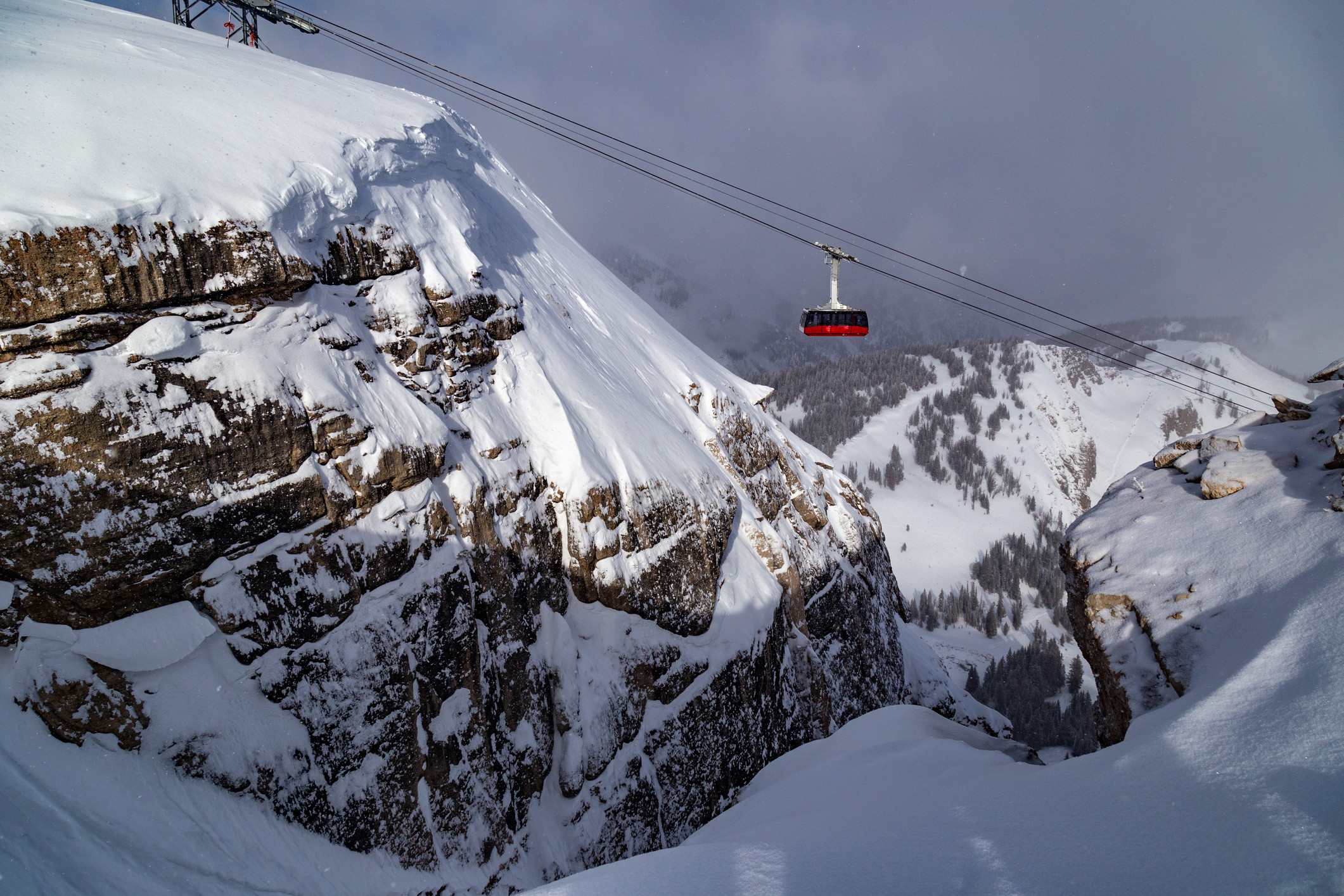 Image of Alpine Skiing At Jackson Hole Wyoming