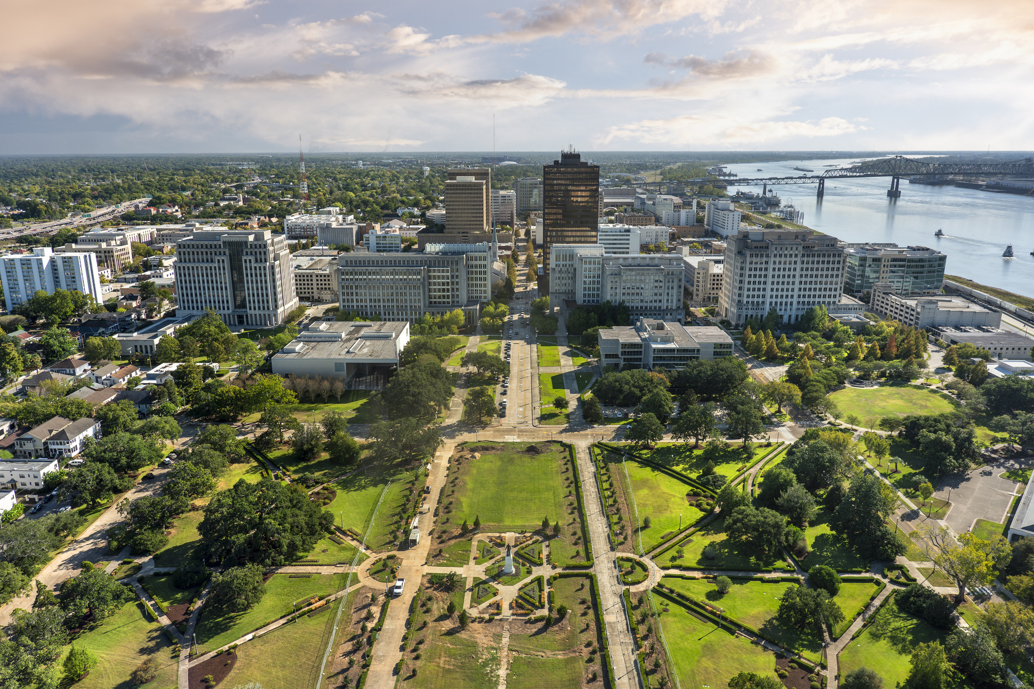 Image of Baton Rouge Louisiana Downtown On The Mississipp