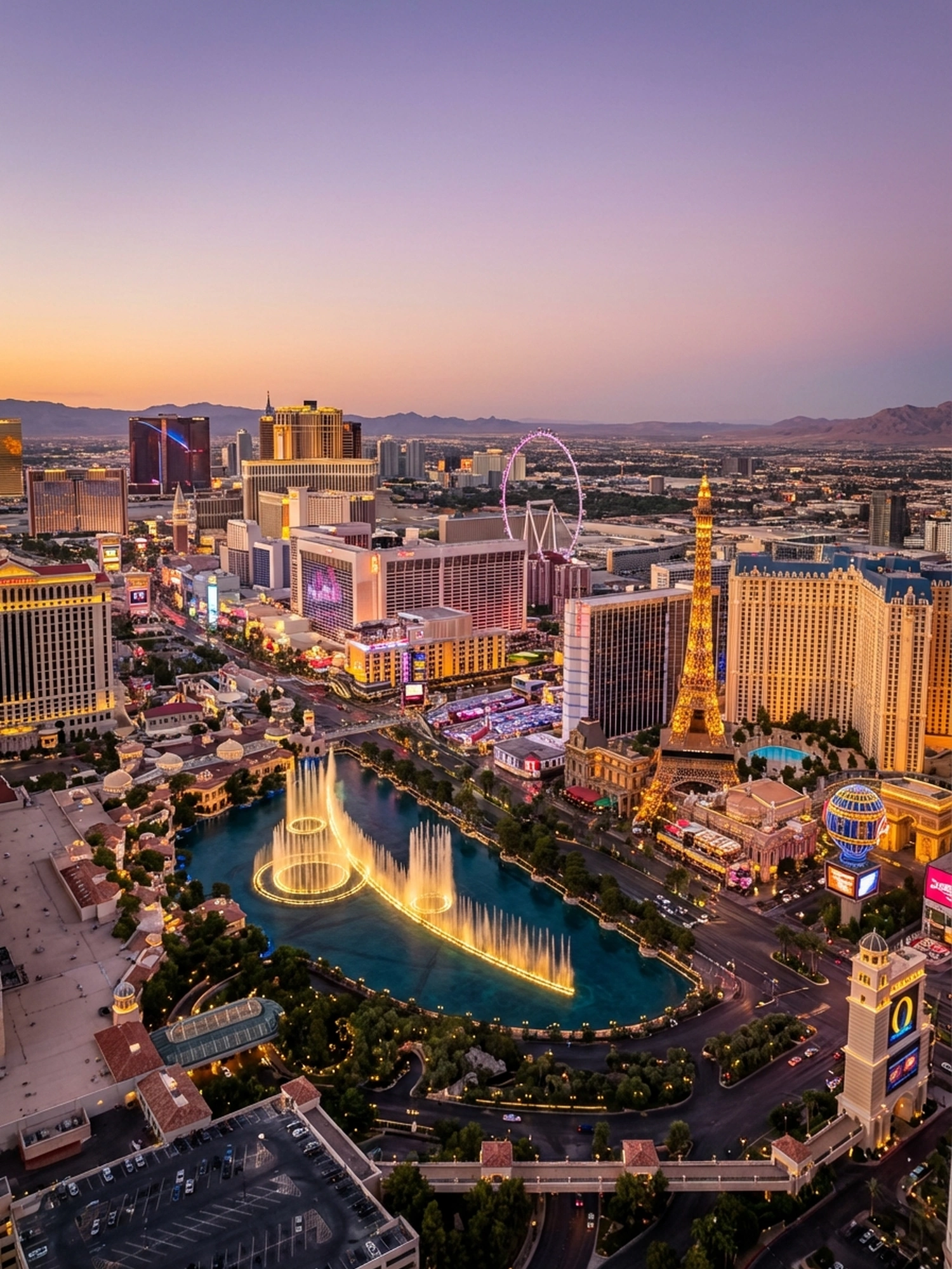 Image of Panoramic Cityscape View Of Las Vegas At Sunset 3