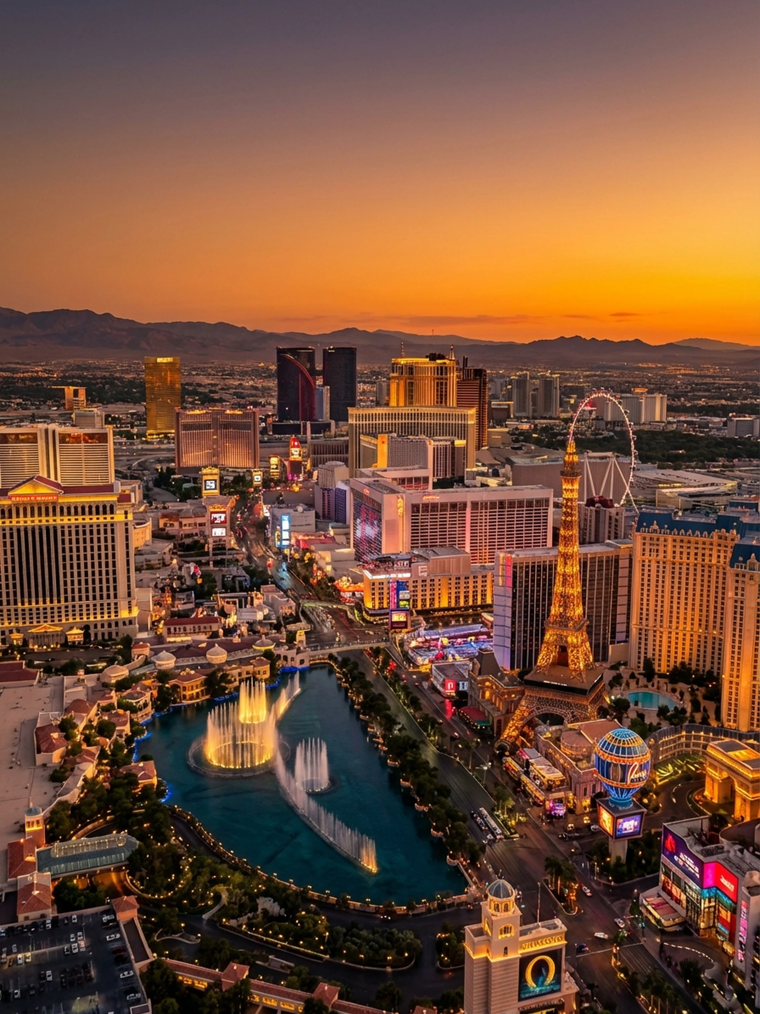 Image of Panoramic Cityscape View Of Las Vegas At Sunset 6