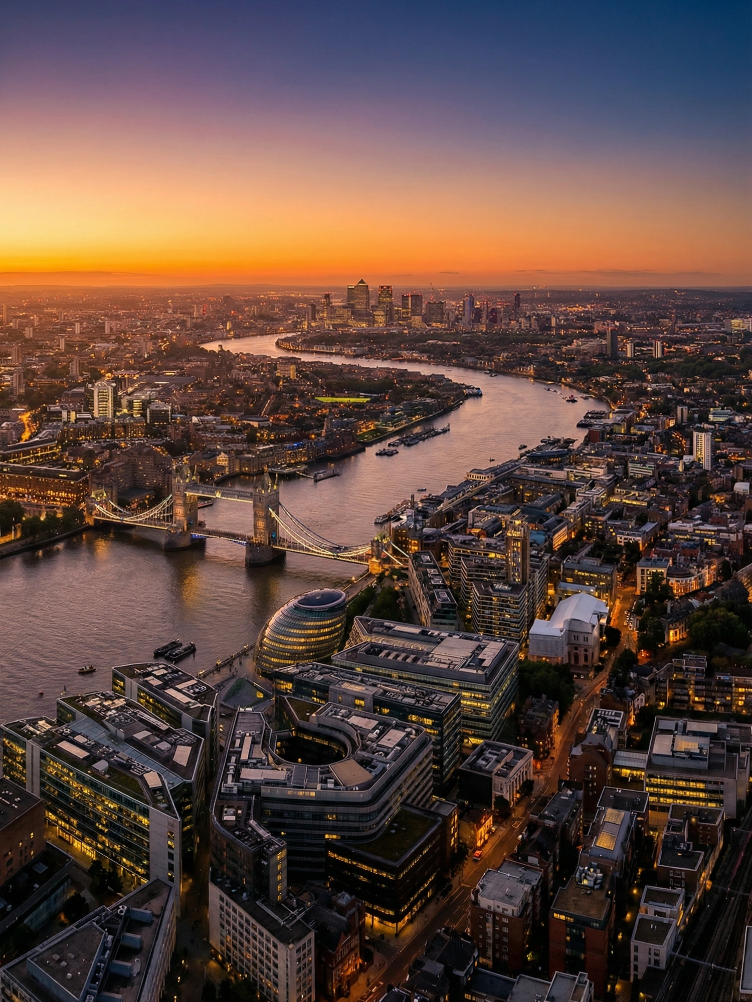 Image of Panoramic Cityscape View Of London At Sunset 3