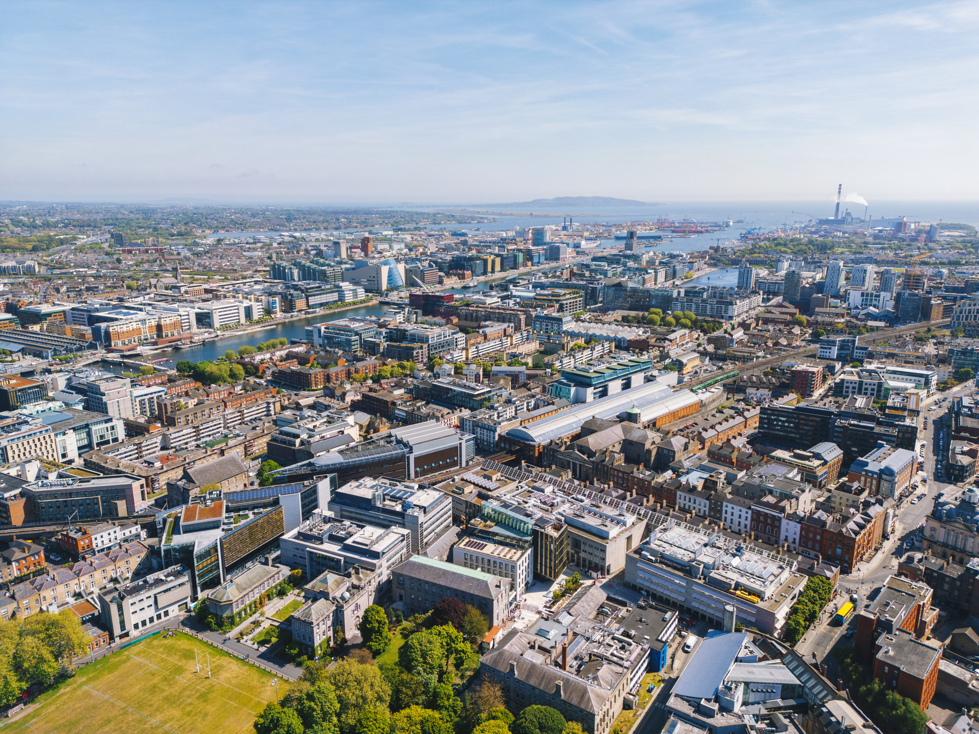 Image of Aerial View Of Dublin City Ireland