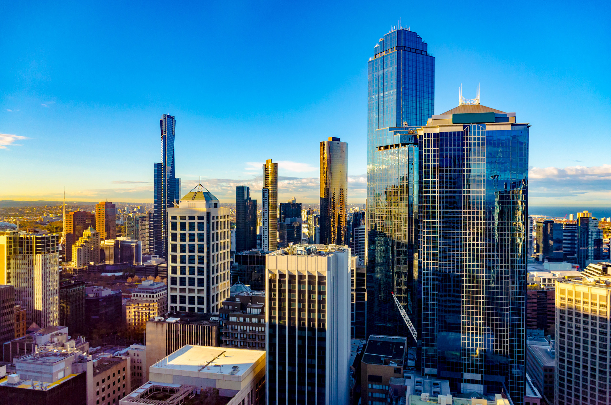 Image of Looking East Over Melbourne City