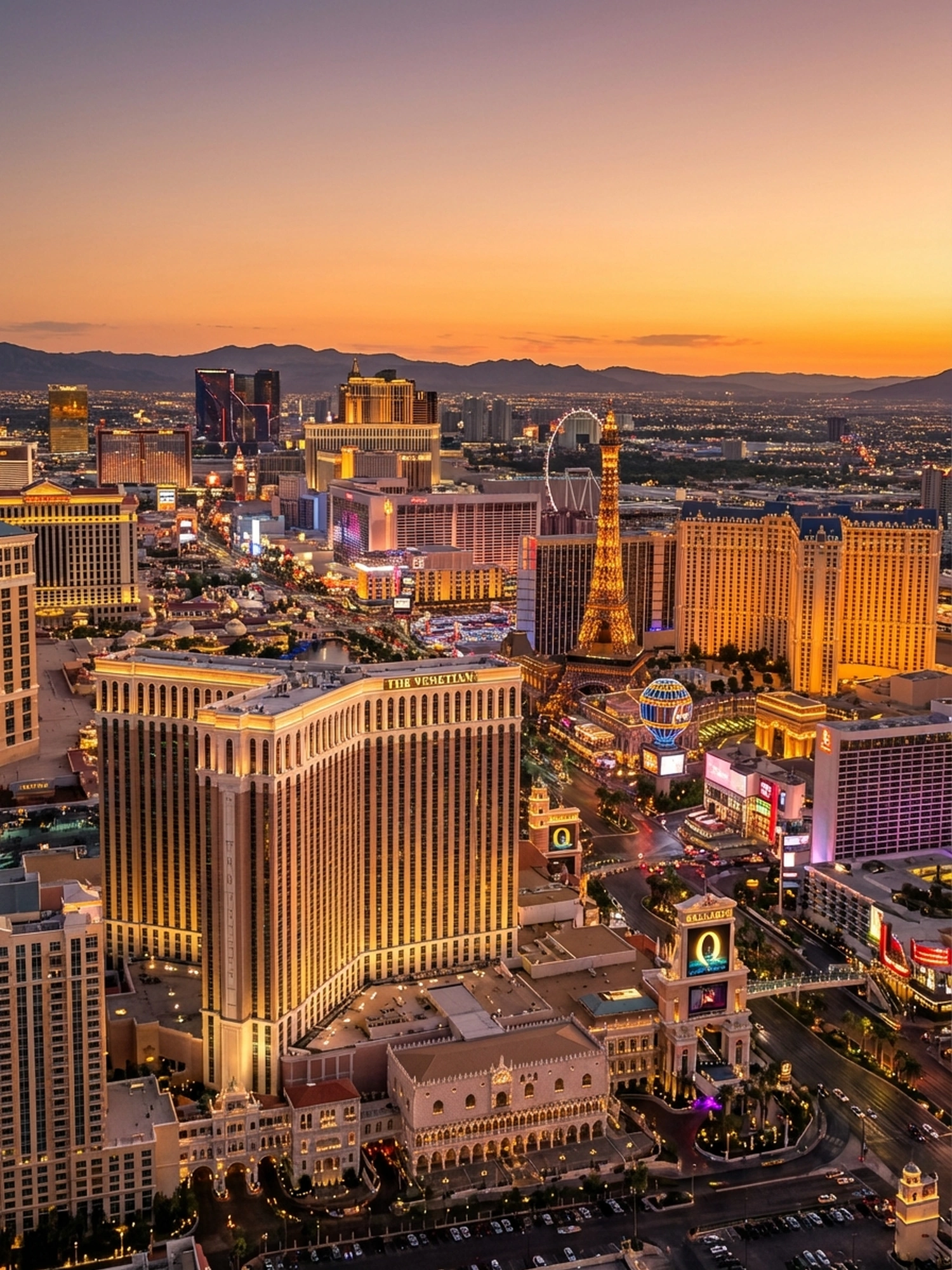 Image of Panoramic Cityscape View Of Las Vegas At Sunset 5