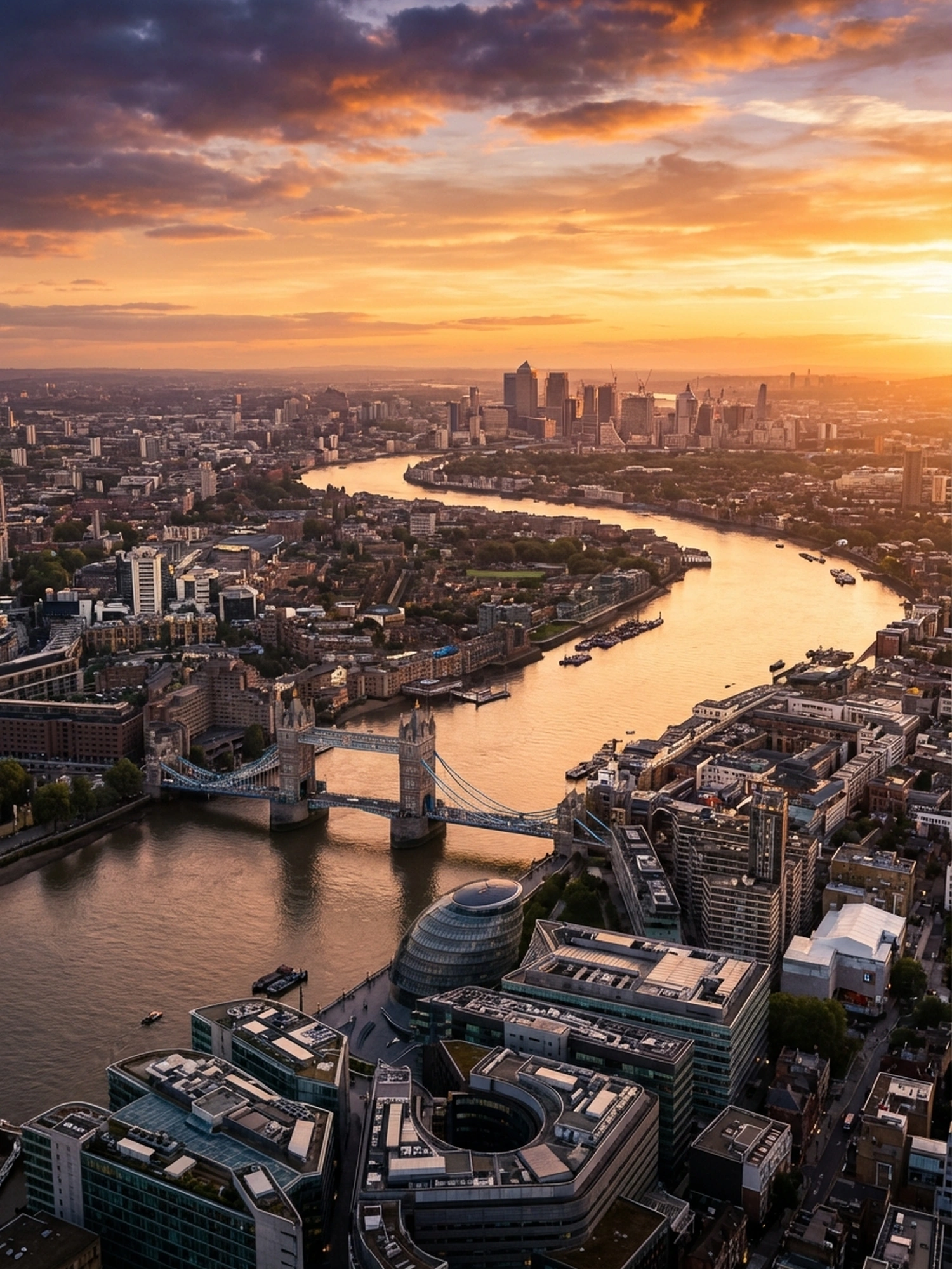 Image of Panoramic Cityscape View Of London At Sunset 2