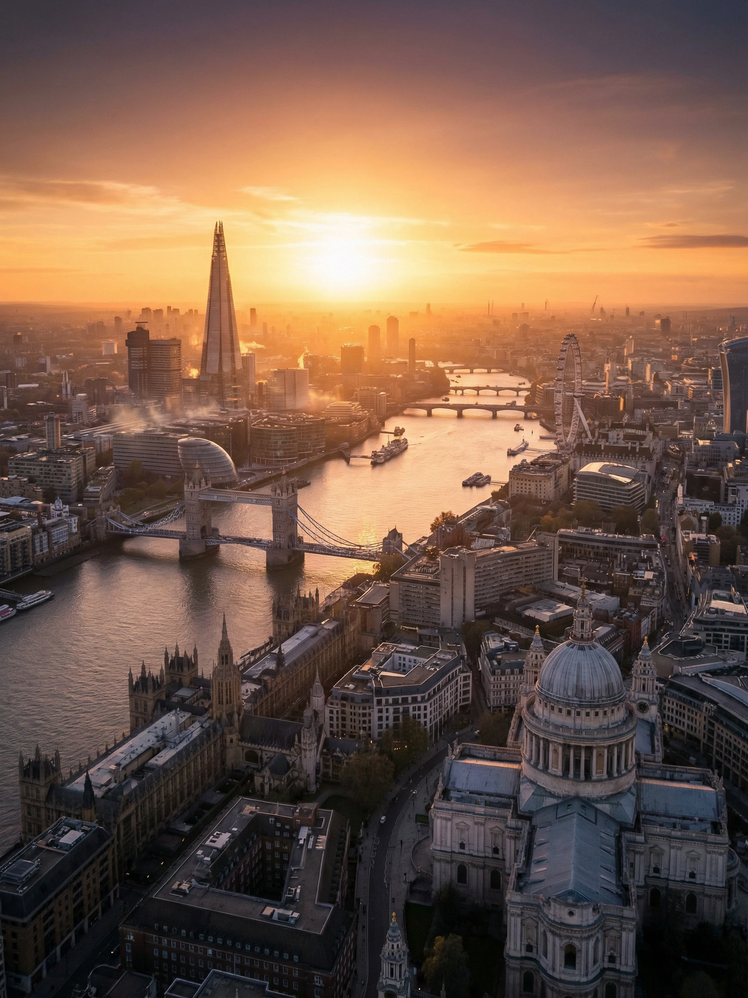 Image of Panoramic Cityscape View Of London At Sunset 4