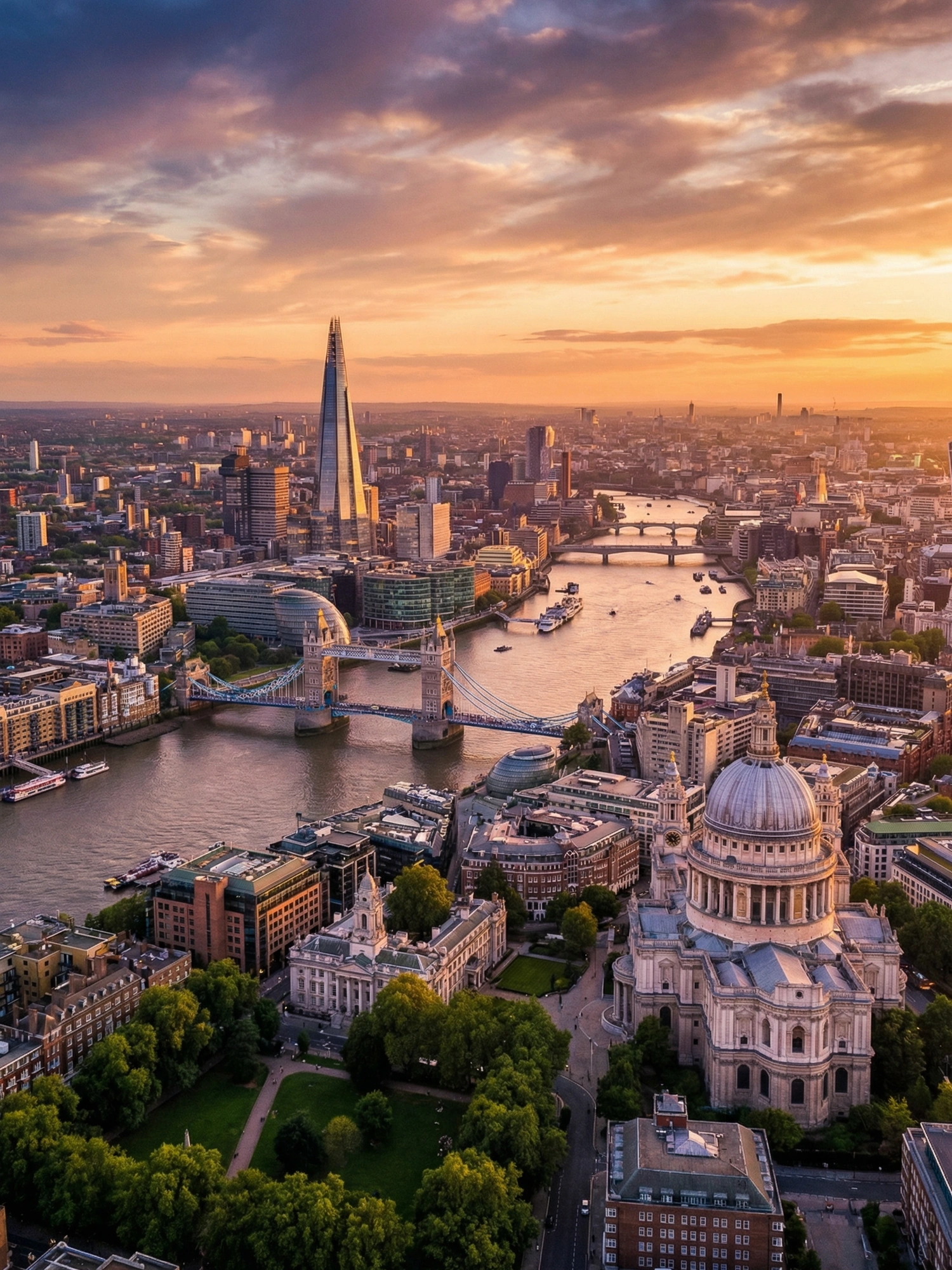 Image of Panoramic Cityscape View Of London At Sunset 6