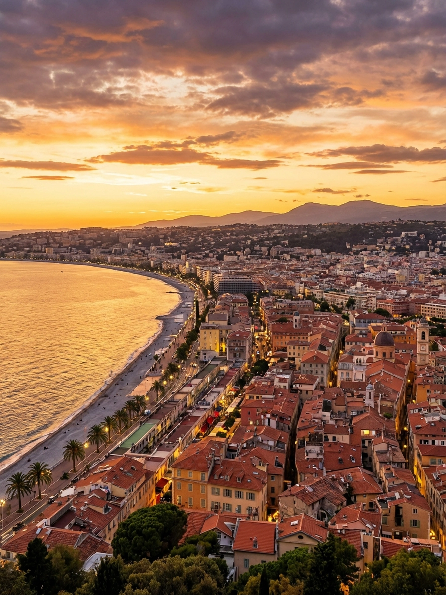 Image of Panoramic Cityscape View Of Nice At Sunset 2