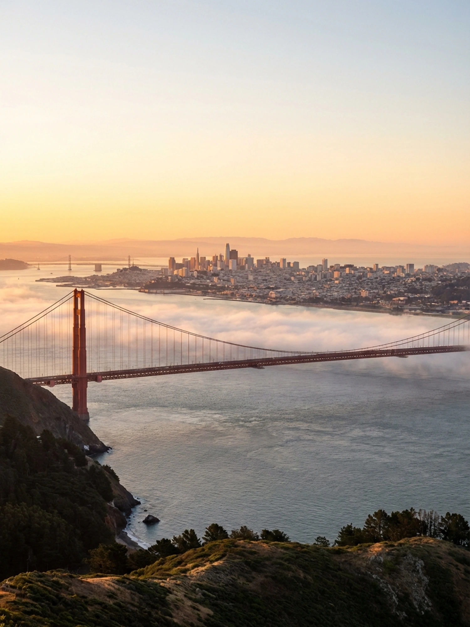 Image of Panoramic Cityscape View Of San Francisco At Sunset 3