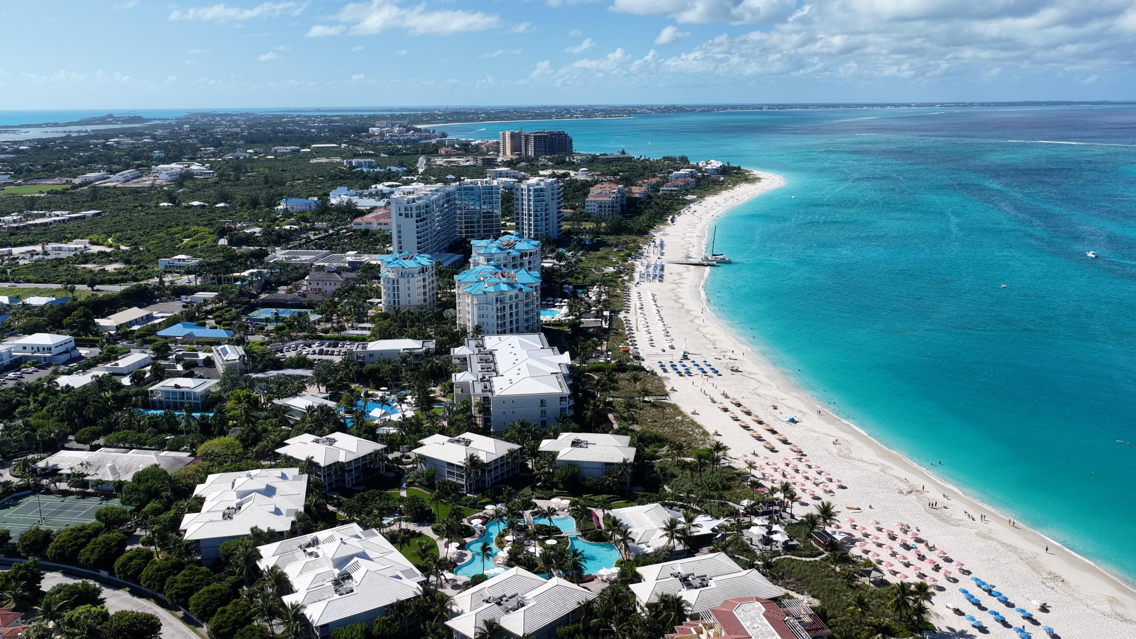 Image of Grace Bay Beach At Providenciales In Overseas Territory Turks And Caicos Islands