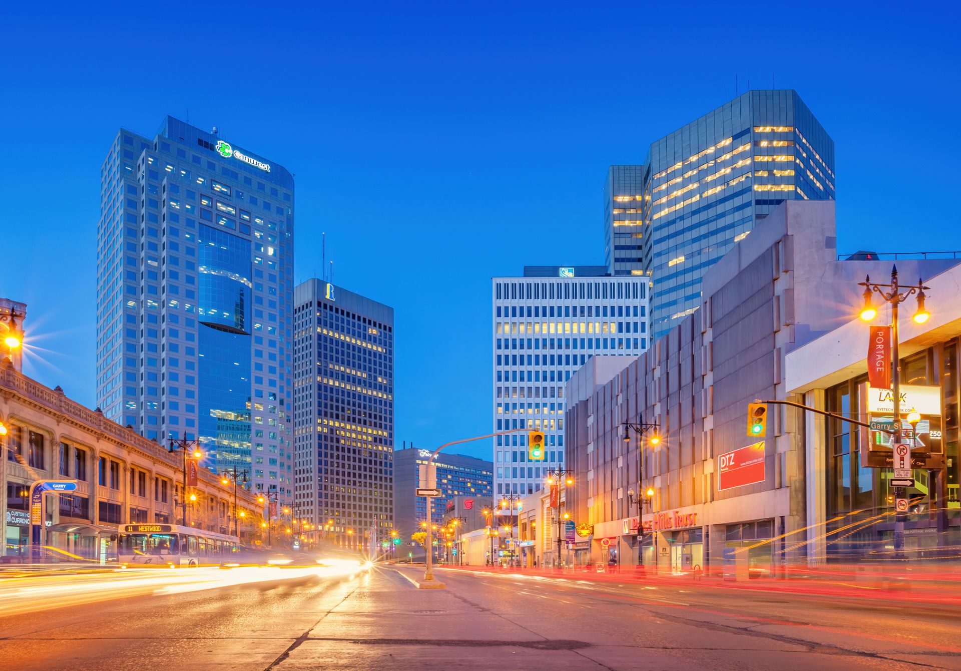 Image of Portage Avenue Downtown Winnipeg