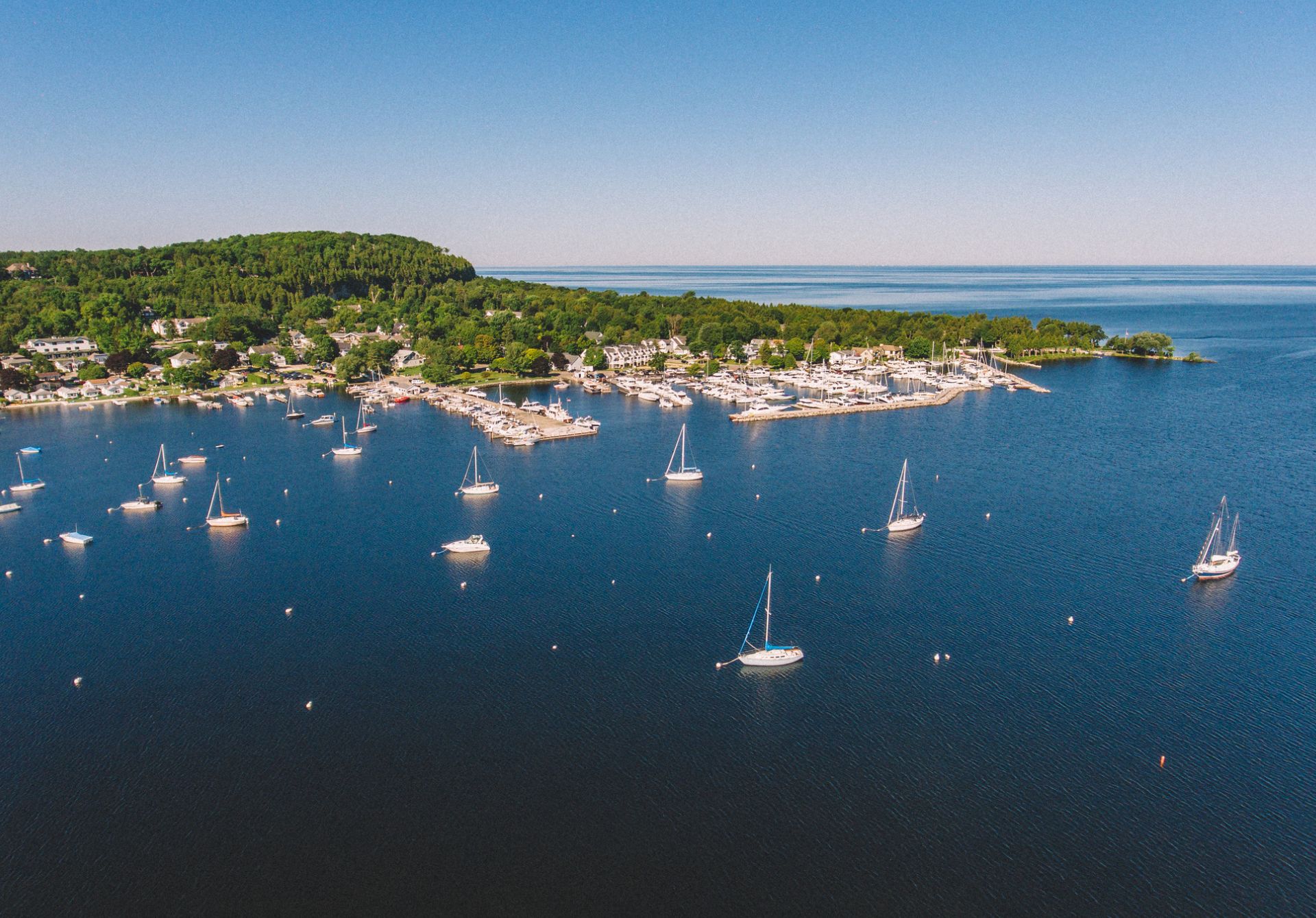 Image of Fish Creek Harbor In Door County Wisconsin