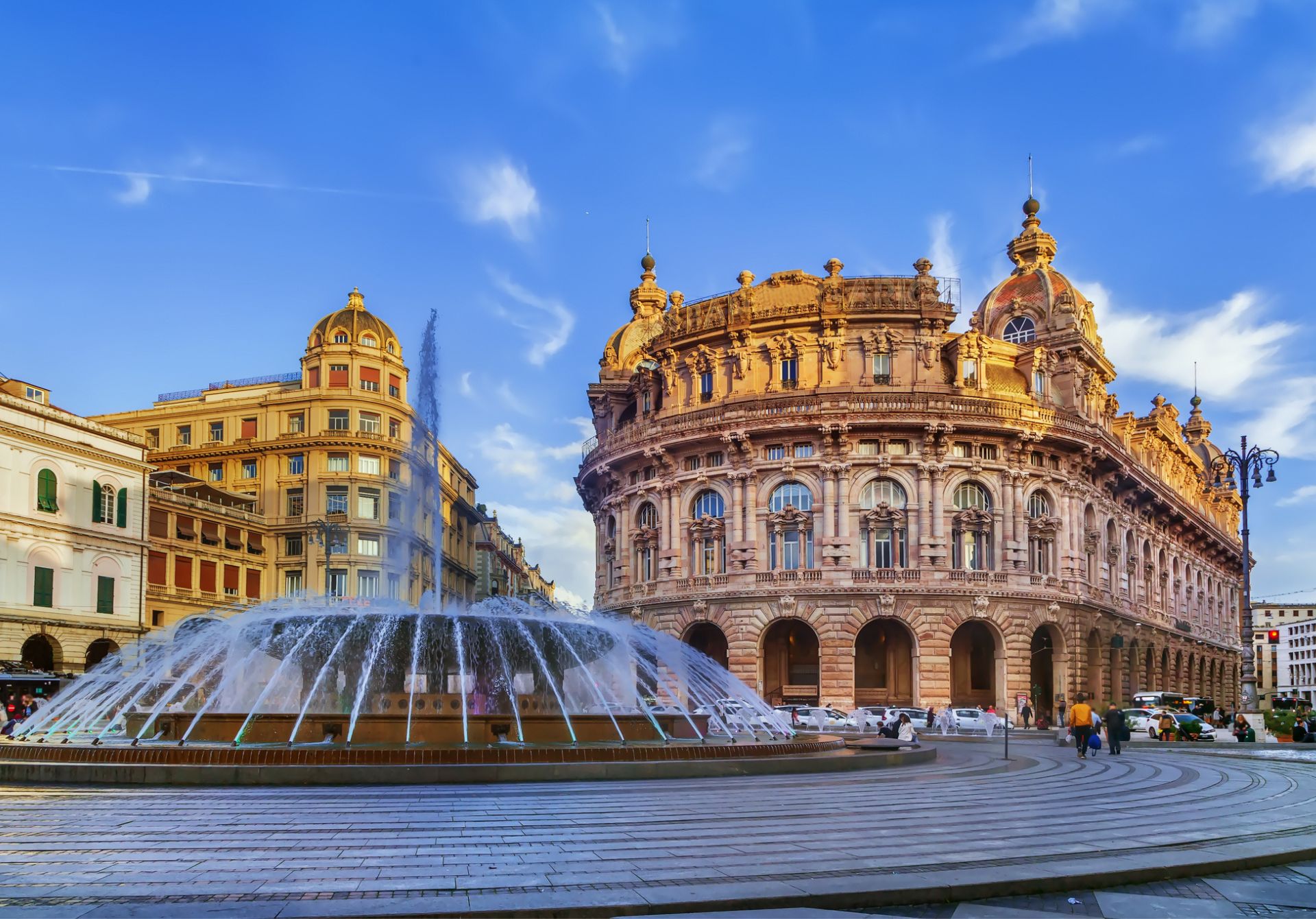 Image of Piazza De Ferrari Genoa Italy