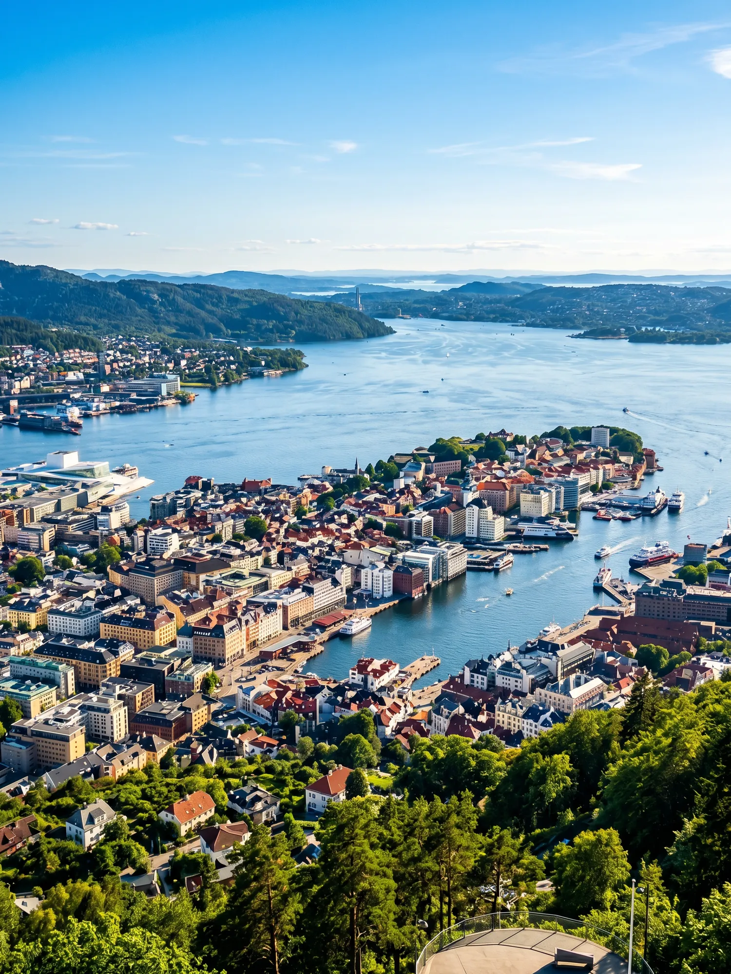 Image of Panoramic Cityscape View Of Oslo In Bright Daylight